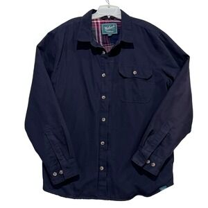 Woolrich‎ The Green Label Collection Blue Plaid Lined Shirt Jacket L